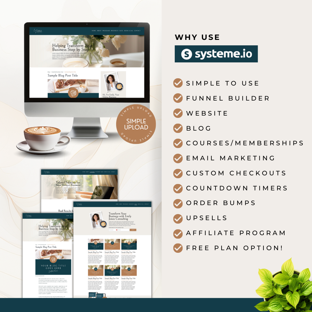 Systeme.io Website Template | Coach/Consultant