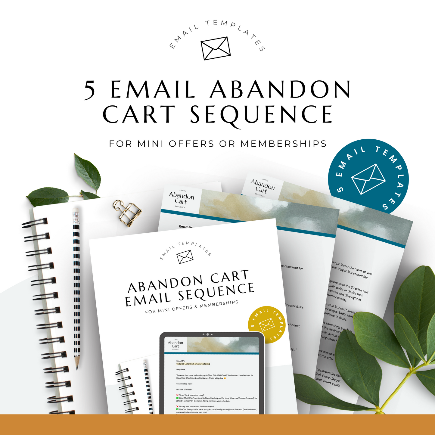 Abandon Cart Email Sequence | 5 Email Templates