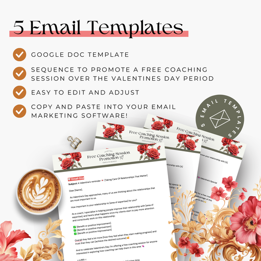 Valentines Coaching Session Promo Email Series