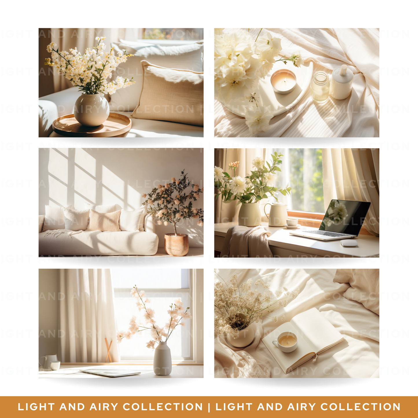 15 Styled Stock Images | Light and Airy Neutral Floral