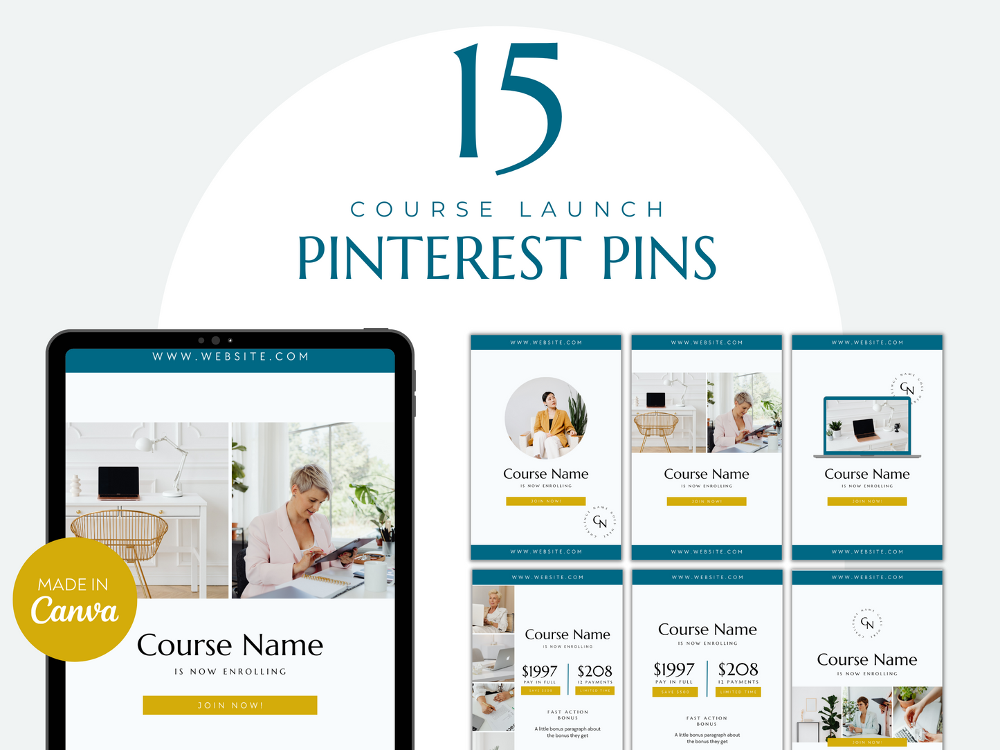 Course Launch Pinterest Pins