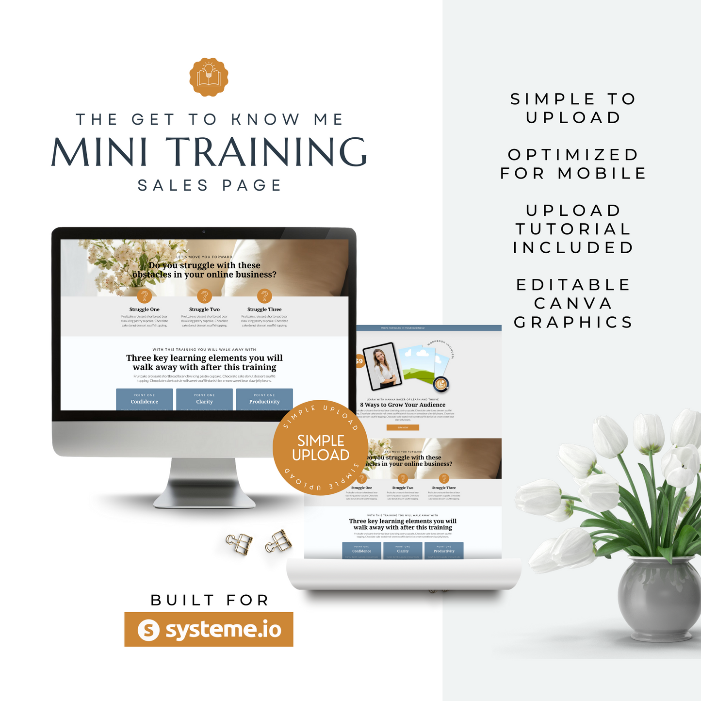 Get to Know Me Mini Training Sales Page for Systeme.io