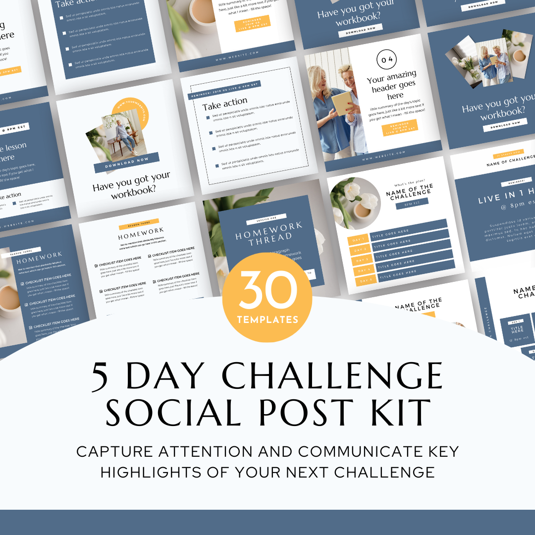 5 Day Challenge Social Post Kit