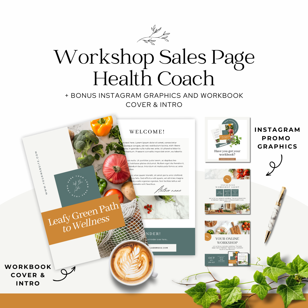 Systeme.io Workshop Sign Up & Sales Page - Health Coach