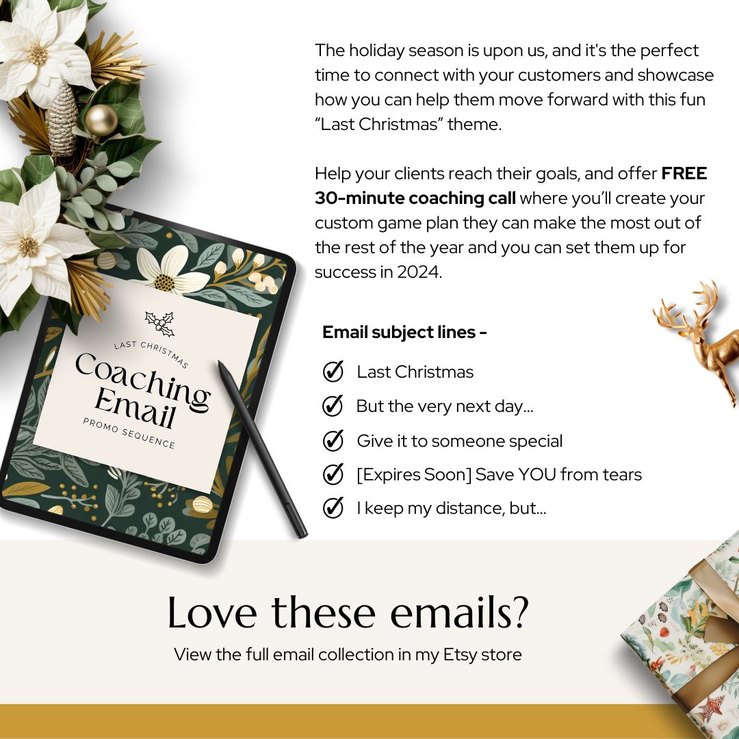 Christmas Coaching Promo Email Sequence