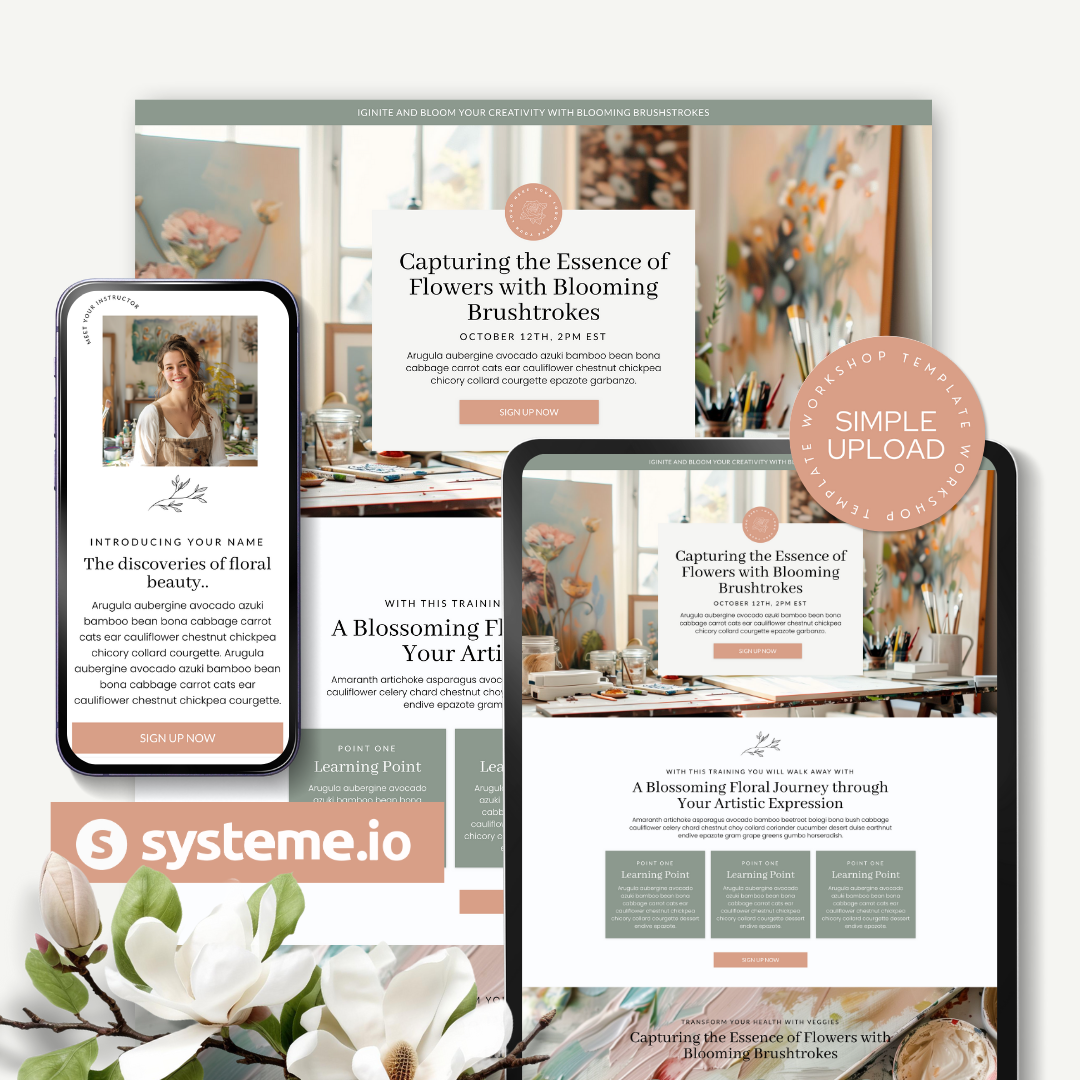 Systeme.io Art Coach Workshop Sales & Replay Page