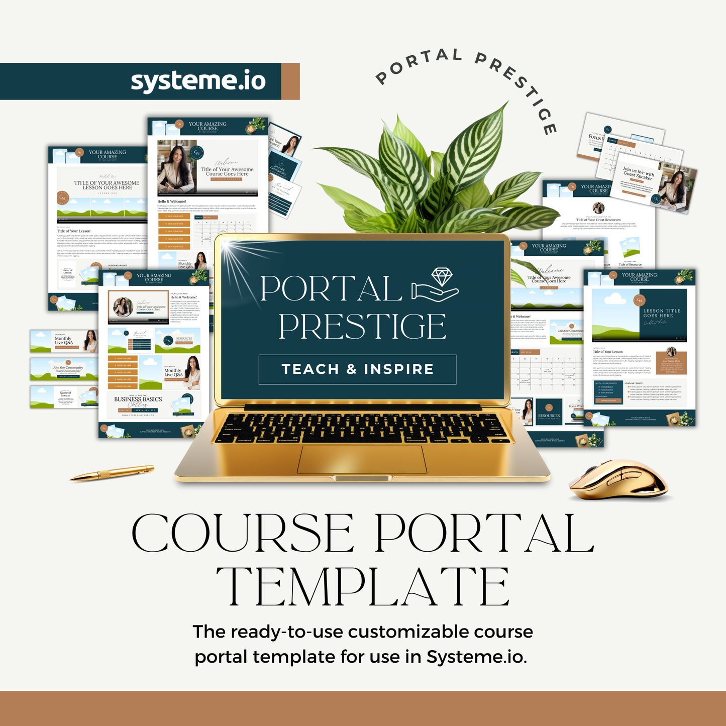 Systeme.io Course Portal Template for Courses and Memberships