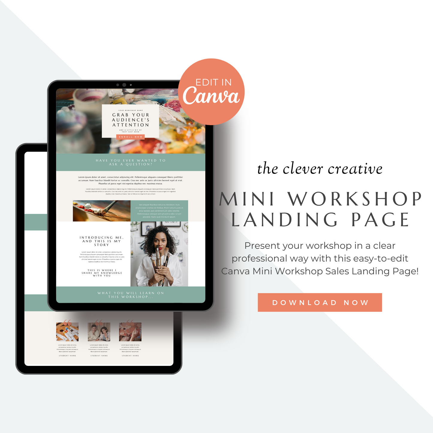 Mini Art Workshop Landing Sales Page