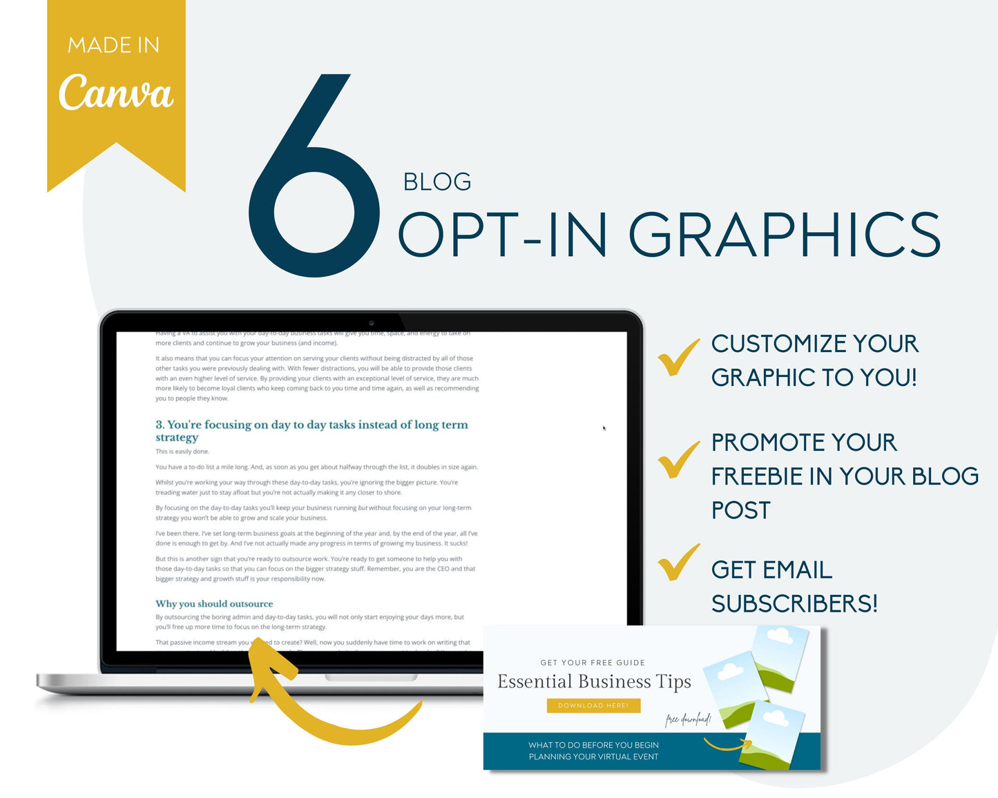 6 Blog Lead Magnet Opt-In Templates