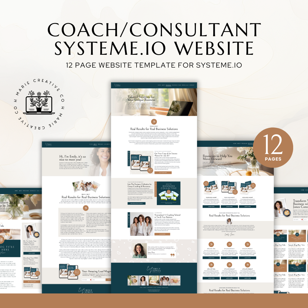 Systeme.io Website Template | Coach/Consultant