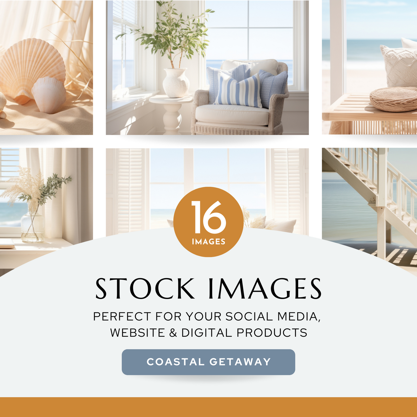 16 Styled Stock Images | Coastal Getaway Collection