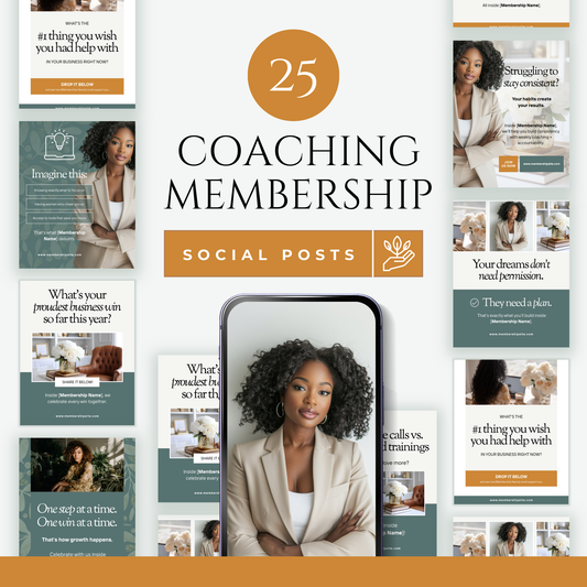 Coaching Membership Social Media Templates
