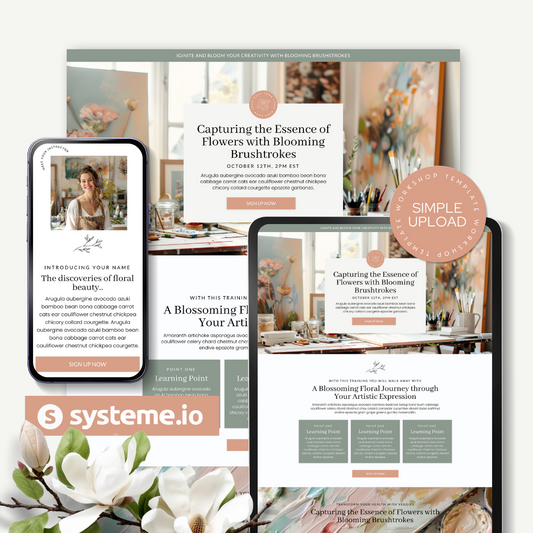 Systeme.io Workshop Sign Up & Sales Page - Art Coach
