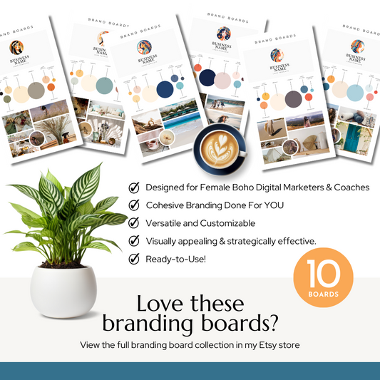 Coaching Boho Brand Board Sets