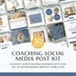 Coaching Social Media Post Kit - Blue & Yellow