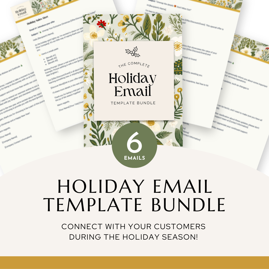 Holiday Email Template Bundle H. Marie Creative Co. Shop