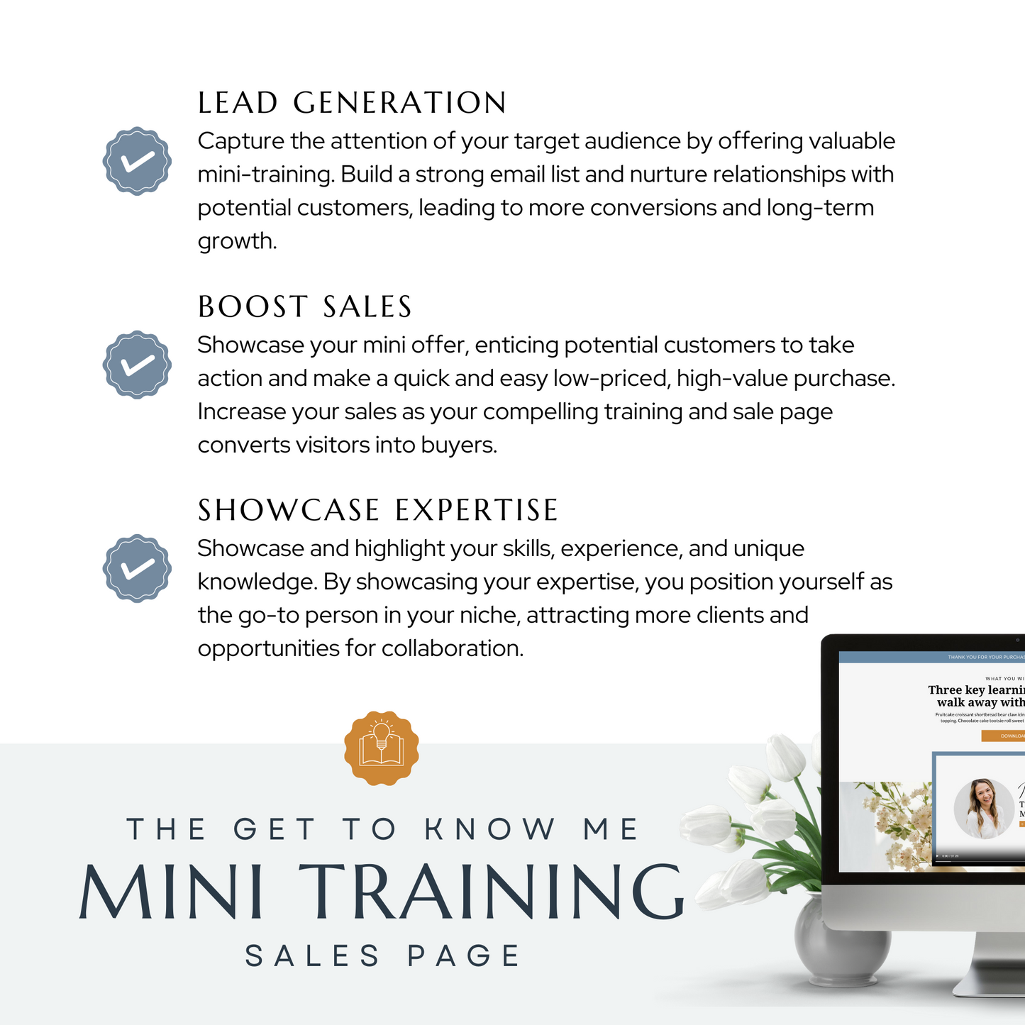 Get to Know Me Mini Training Sales Page for Systeme.io