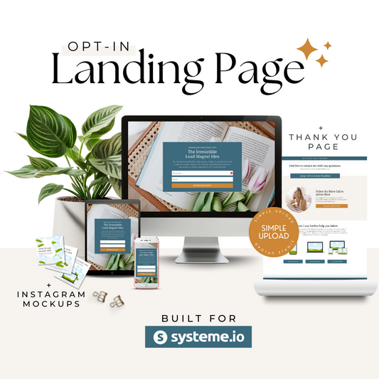 Opt-In Landing Page for Systeme.io | Blue