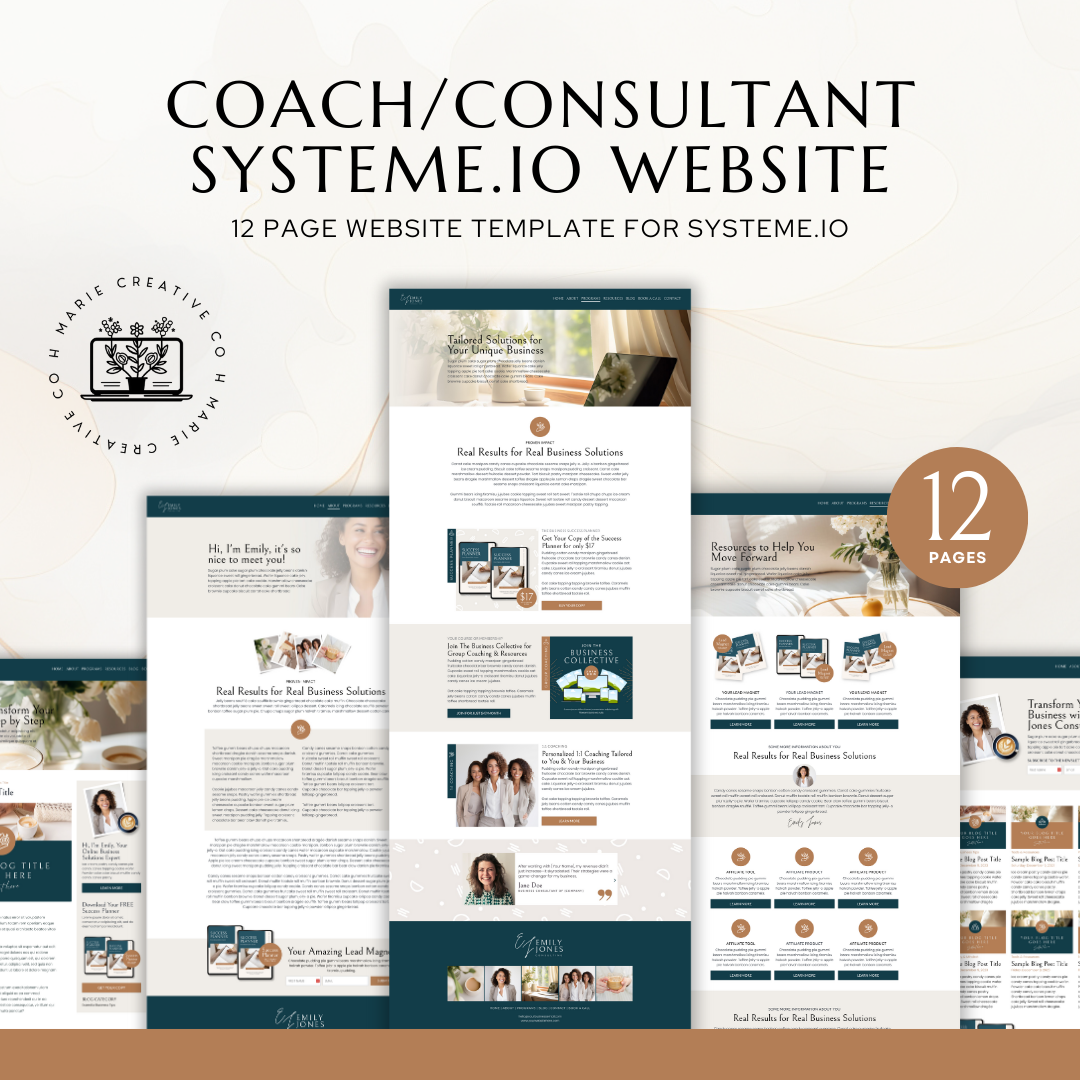 Systeme.io Website Template for Course Creators and Coaches