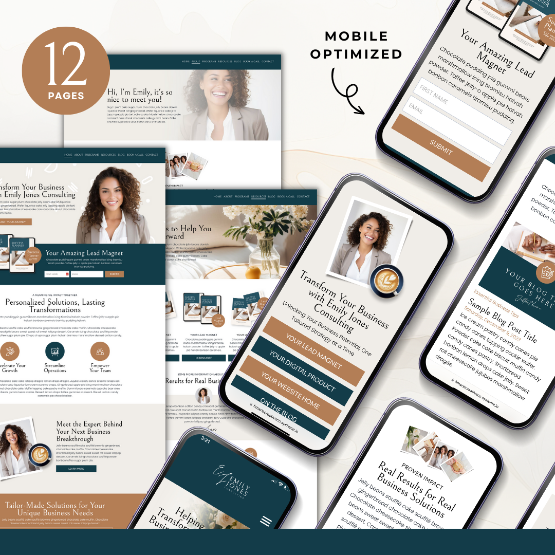 Systeme.io Website Template for Course Creators and Coaches
