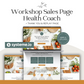Systeme.io Health Coach Workshop Sales Page