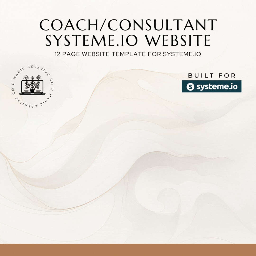 Systeme.io Website Template | Coach/Consultant