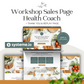 Systeme.io Workshop Sign Up & Sales Page - Health Coach