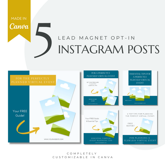 5 Instagram Lead Magnet Opt In Templates