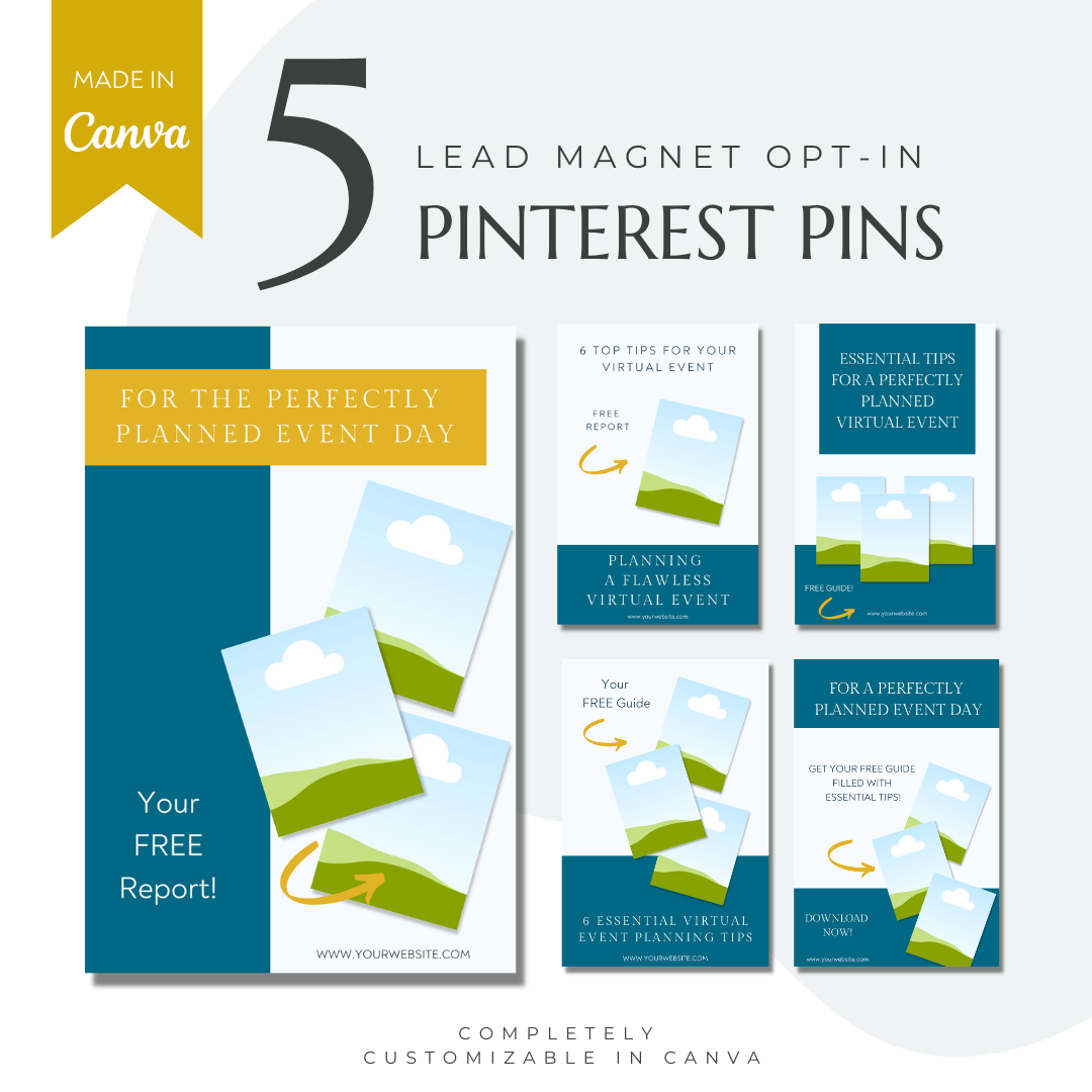 5 Lead Magnet Opt In Pinterest Pins